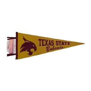   Pennant/Texas State And Mascot/12x30/Gold & Mar