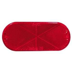  (2) Red Oval Boat Truck Trailer Mail Box Reflex Reflectors 