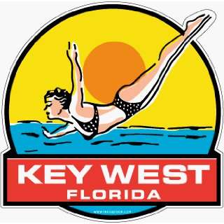  Fridgedoor Key West FL Diver Travel Decal Magnet 