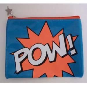    Twos Company   Pop Art Cosmetic Bag   POW Blue and Orange Beauty
