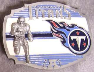 NFL Pewter Belt Buckle Tennessee Titans NEW  