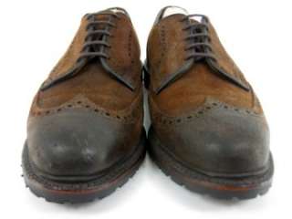 Allen Edmonds BIG SUR Brown Distressed Wingtip Dress Shoes 9.5 D #1891 