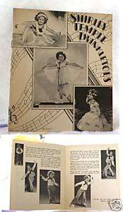 1936 SHIRLEY TEMPLE BOOKLET PHOTOS TWINKLETOES NICE  