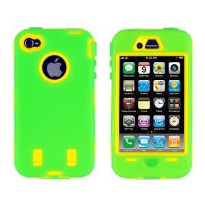 Body Armor for iPhone 4 / 4th Generation   Green & Yellow