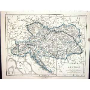  Lowry Antique Map 1853 Austria Vienna Bohemia Tyrol 