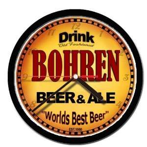  BOHREN beer and ale cerveza wall clock 