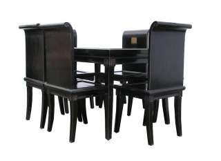 Elegant Black Lacquer Dinning Table/Eight Chairs ad216special Sale 
