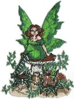  Ivy Fairy on Mushroom with Raccoon and Striped Tights by 