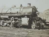 1930s RR Railroad Steam Engine Train 2   8   2 Real Photo #2 