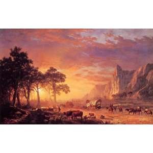 Oil Painting The Oregon Trail Albert Bierstadt Hand Painted Art 