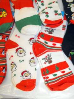   Snowman Reindeer 9 11 Ladies Womens Teens Socks Red Green White  