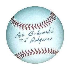  Bob Borkowski autographed Baseball inscribed 55 WS Champs 