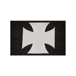  NEOPlex 3 x 5 Flag   Maltese Cross Black w/ White Cross 