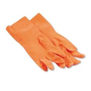   Thick 12 Inch Large Orange Color Flock Lined Gloves (Case of 12 pairs