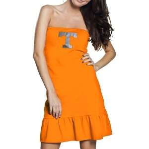   Tennessee Orange Team Love Ruffle Strapless Dress