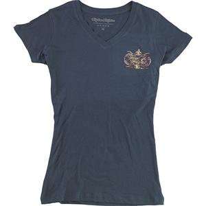  Troy Lee Designs Womens Springfield T Shirt   Medium/Blue 