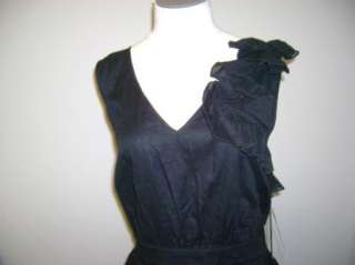 Rebecca Moses Black V Neck Sleeveless Dress 16 NWT $99  