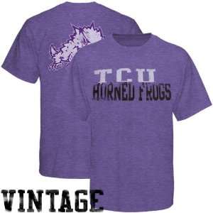   Horned Frogs (TCU) Heather Purple Literally Vintage T shirt Sports