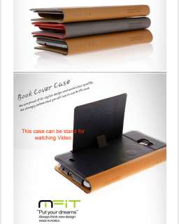 MFIT Synthetic Leather Book Cover Case Samsung Galaxy Note GT N7000 