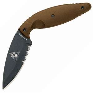 Kabar TDI Law Enforcement Fixed Knife w/Serrated Edge & Coyote B 