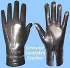 new mens cashmere lined black kid leather gloves size 8