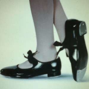 NIB Bloch Black Patent Tap Dance Shoes Girls 12.5 M  