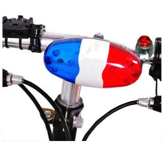   Bicycle Power Horn Siren with 6 LED Red Flashing and Mount NEW  