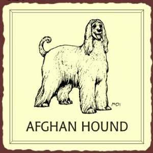   Afghan Hound Dog Vintage Metal Animal Retro Tin Sign