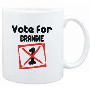  Mug White  Vote for Brandie  Female Names Sports 