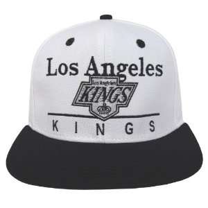  Los Angeles Kings Dash Retro Snapback Cap Hat White Black 