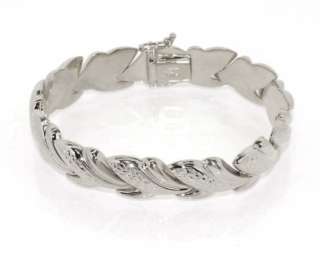 Diamond Cut Stampato Bracelet Sterling Silver 925  