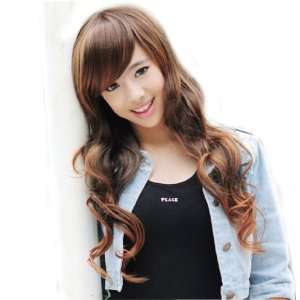   BROWN wavy curly Synthetic Hair wig/wigs FOR PARTY jf010265 Beauty