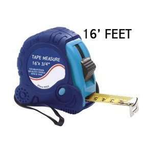 Foot Tape Measure. Measuring tape 16 is retractable with metal ruler 