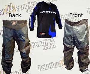 PAINTBALL PRO PANTS AND JERSEY COMBO (BLUE) SYSTEM X  