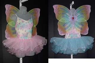 TWINKLE PIXIE FAIRY w/Wings BLUE Dance HALLOWEEN Costume Child XL 