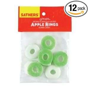 Sathers Apple Rings, 2 Ounce Bags (Pack of 12)  Grocery 