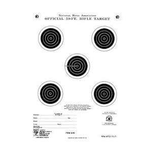   Rifle Target, 50 ft. Bullseye, 7x9, 5/Page, 20 Pack