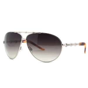  Just Cavalli JC 264S/S 16P Silver Classic Aviator Sunglasses 