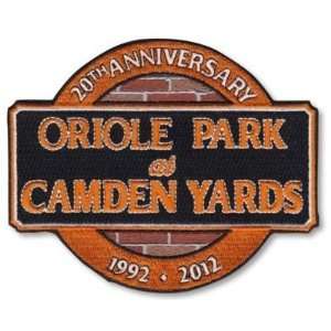   BALTIMORE ORIOLES PARK AT CAMDEN YARDS 20TH ANNIVERSARY JERSEY PATCH