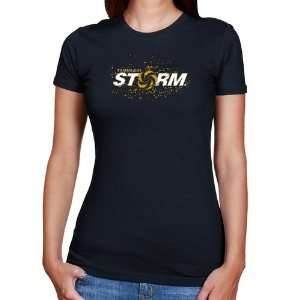  AFL Tampa Bay Storm Ladies Navy Blue Scribble Sketch Slim 