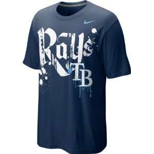  Tampa Bay Rays Nike Navy Tonal Graphic T Shirt Sports 