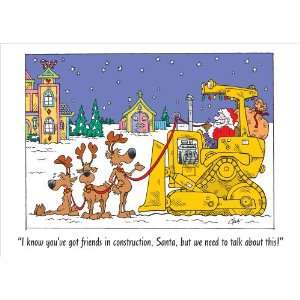  Bulldozer Santa Christmas Card   100 Cards Everything 