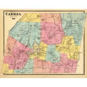 CARMEL NEW YORK (NY/PUTNAM CO.) LANDOWNER MAP 1868