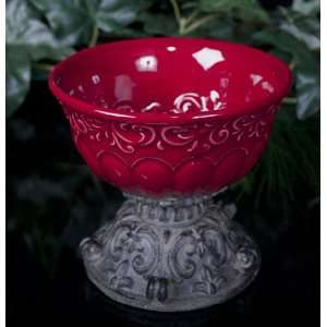  CANDY DISH RED CERAMIC RESIN 5x5