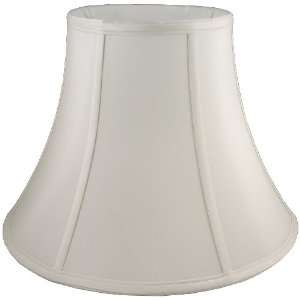   Round Soft Tailored Lampshade, Shantung, Off white