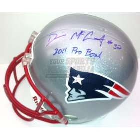 Devin McCourty Signed Helmet   Replica   Autographed NFL 