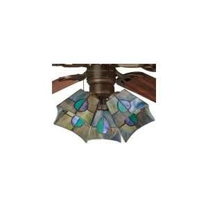   Mackintosh Leaf 3 Light Tiffany Bronze Ceiling Fan