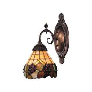  Mix N Match Sconce in Tiffany Bronze with Tiffany Glass by 
