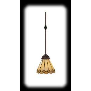   Collection Stained Glass 1 light Pendant Chandelier in Tiffany Bronze