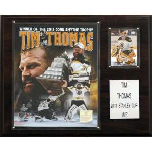  NHL Boston Bruins Tim Thomas 2011 Conn Smythe MVP Plaque 